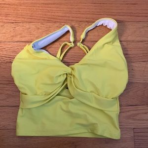 Bathing suit top tie middle